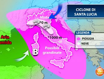 Il meteo di Santa Lucia porta il freddo e la neve in Emilia