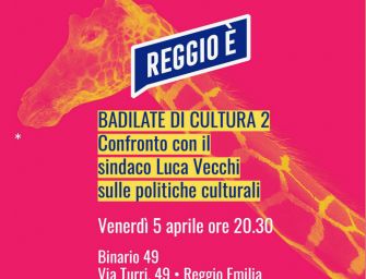 Politiche culturali, confronto con Luca Vecchi promosso da Reggio è