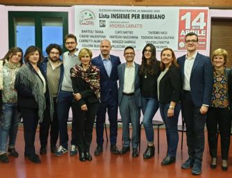 Presentata la lista “Insieme per Bibbiano” a sostegno di Andrea Carletti