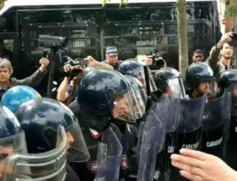 Leader Lega a Modena, scontri e un ferito