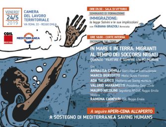 Venerdì 24 maggio alla Cgil di Reggio una giornata sull’immigrazione a sostegno di Mediterranea Saving Humans