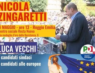 Oggi a Reggio il segretario del Pd Nicola Zingaretti
