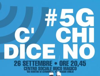 5G, il 26/9 a Reggio “C’è chi dice no”