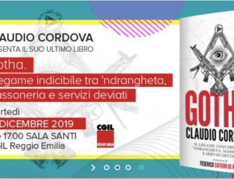 Martedì 17 dicembre alla Cgil di Reggio la presentazione del libro “Gotha” di Claudio Cordova