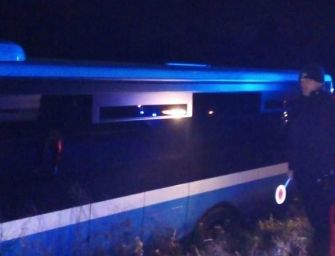 Scandiano. Ubriaco disturba l’autista, autobus fuori strada