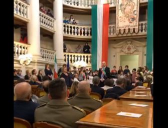 In Sala del Tricolore celebrazione del 223esimo della bandiera