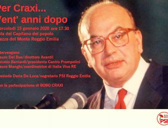 Bobo Craxi e i socialisti reggiani ricordano Bettino
