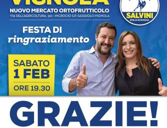 Salvini fa festa a Vignola con la Borgonzoni