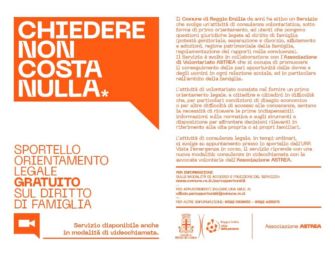 Reggio. Riparte il servizio di consulenza legale gratuita sul diritto di famiglia “Chiedere non costa nulla”