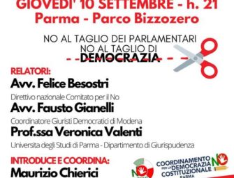 A Parma si è formato il comitato per il No al taglio dei parlamentari