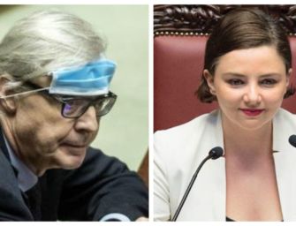 Sgarbi senza mascherina, la Spadoni: fuori