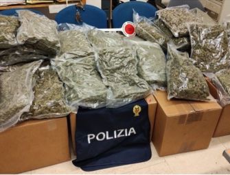 A Bologna intercettato e sequestrato a bordo di un camion un carico di 27 kg di marijuana