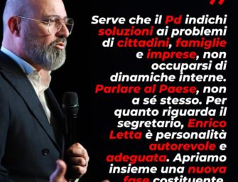 Pd. Bonaccini: apriamo insieme fase costituente