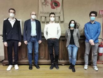 Reggio, commercio e digitale. Il sindaco Vecchi e l’assessora Sidoli incontrano gli ideatori di ‘Ampiès’