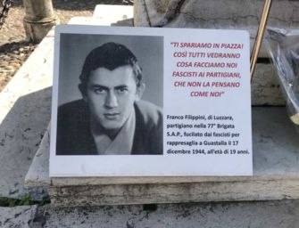 Guastalla ricorda Franco Filippini, partigiano 19enne fucilato in piazza dai fascisti