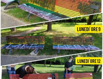 Scandiano. Panchine arcobaleno vandalizzate 2 volte in poche ore, Rossi (Pd): gesti incivili