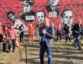 In 300 a presidiare il murale Partigiano Reggiano a Villa Sesso