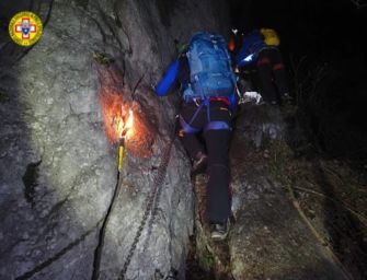 Padre e due figli rimangono bloccati sulla ferrata di Badolo: salvati dal Soccorso alpino
