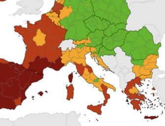 Mappa contagi Ue: l’Emilia è arancione