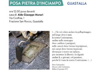 A San Rocco di Guastalla la posa della Pietra d’inciampo 8 settembre