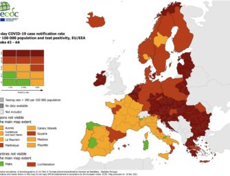 Mappa europea dei contagi, quarta ondata anche in Italia: tre regioni e una provincia in zona rossa