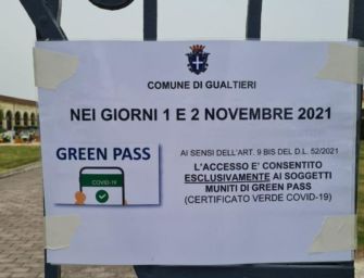 Gualtieri, solo con il Green pass al cimitero
