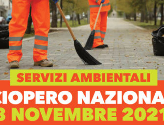 Lunedì 8 novembre sciopero nazionale dei lavoratori del settore igiene ambientale