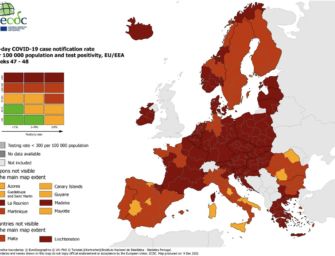 Mappa contagi, Europa sempre più rossa
