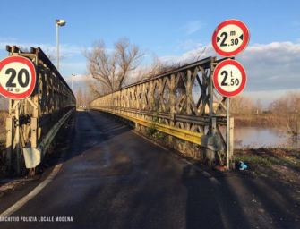 Modena, il ponte dell’Uccellino sul fiume Secchia rimane chiuso in attesa dei lavori di ripristino