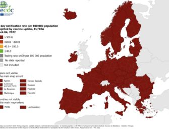 Mappa contagi, l’Europa è tutta rosso scuro