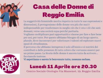 Reggio. All’Orologio si costruisce la “Casa delle donne democratiche”
