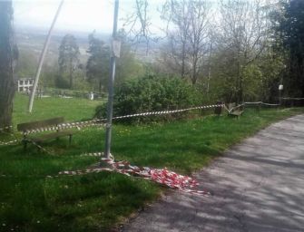 Forte vento, danni al parco di Roncolo: vietata la zona barbecue