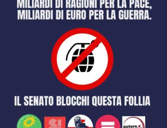 L’appello di 5 parti ti reggiani: Senato blocchi l’aumento per le spese militari