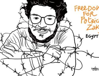 Costantini dona il ritratto di Patrick Zaki al MAMbo e alla città di Bologna