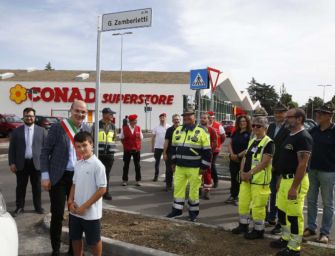 Reggio. Tra via Rosa Luxemburg e via Benedetto Croce è nato piazzale Zamberletti