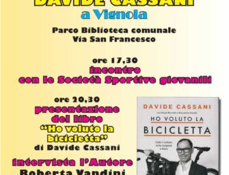 A Vignola Davide Cassani presenta il suo libro “Ho voluto la bicicletta”