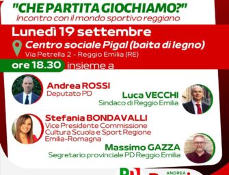 Elezioni. “Che partita giochiamo”, incontro con il mondo sportivo reggiano