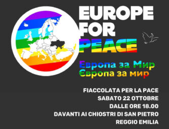 Sabato 22 ottobre a Reggio una fiaccolata di Europe for Peace per il cessate il fuoco in Ucraina