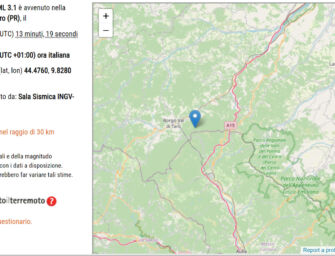 Scossa di terremoto nel Parmense, epicentro a Borgo Val di Taro