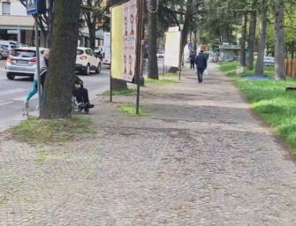 Slalom in carrozzina al Mirabello tra cartelloni e porfido da Roubaix