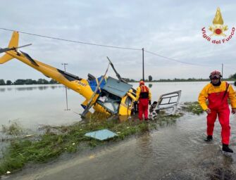 In Romagna un altro weekend di paura. Lugo, cade elicottero: 4 feriti