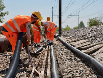 Lavori sulle ferrovie danneggiate