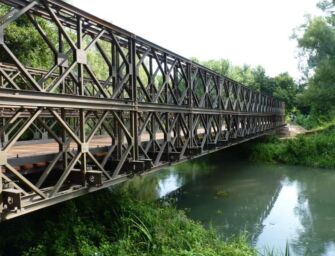 Arginature erose, chiuso il ponte Bailey fra San Giovanni in Persiceto e Anzola