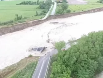 Bologna, ponte provvisorio alla Motta
