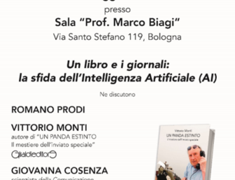 A Bologna Prodi e Monti. ‘Un libro e i giornali: la sfida dell’Intelligenza artificiale (AI)’