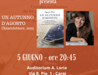Carpi, lunedì Agnese Pini presenta “Un autunno d’agosto”