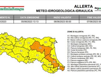 Continua la fase di allerta meteo per i temporali su tutta l’Emilia-Romagna