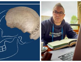 Cranio di homo sapiens riaffiora dal Po, trovato da un docente di Parma
