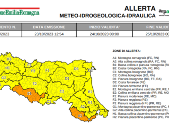 Forti temporali e vento in Emilia