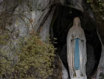 La statua della Madonna di Lourdes sabato in Sant’Agostino a Reggio